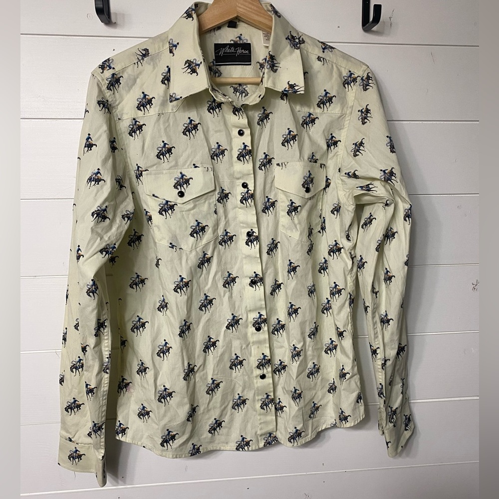 White horse pear snap shirt